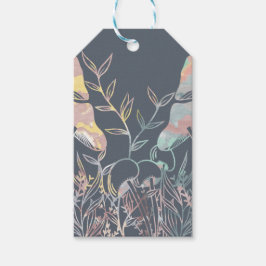 Vattenfärgssvamp Presentetikett