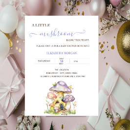 Vattenfärgssvampar prickig baby shower inbjudningar