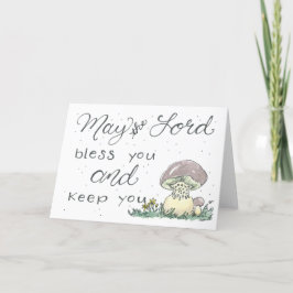 Vattenfärgssvampkort Tack Kort