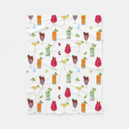 Vattenfärgssvansar & Party Drinks Fleecefilt