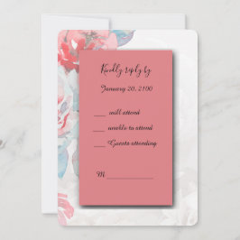 Vattenfärgssvarskort för aprikosBlommigt ro OSA