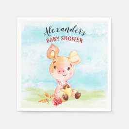 Vattenfärgssvinster, babyskare pappersservett