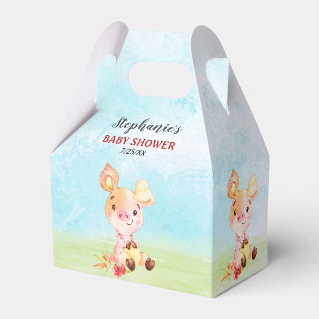 Vattenfärgssvinster, babyskare presentaskar (Framsidan Sidan)