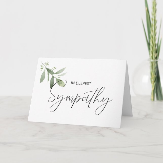 VattenfärgsSympathy Card - Sripture KJV Verse Kort (Framsida)