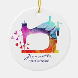 Vattenfärgssyta Maskin Julgransprydnad Keramik