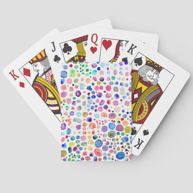 Vattenfärgstam Casinokort (Baksidan)