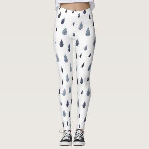 Vattenfärgstam, indigo sömlös mönster. leggings