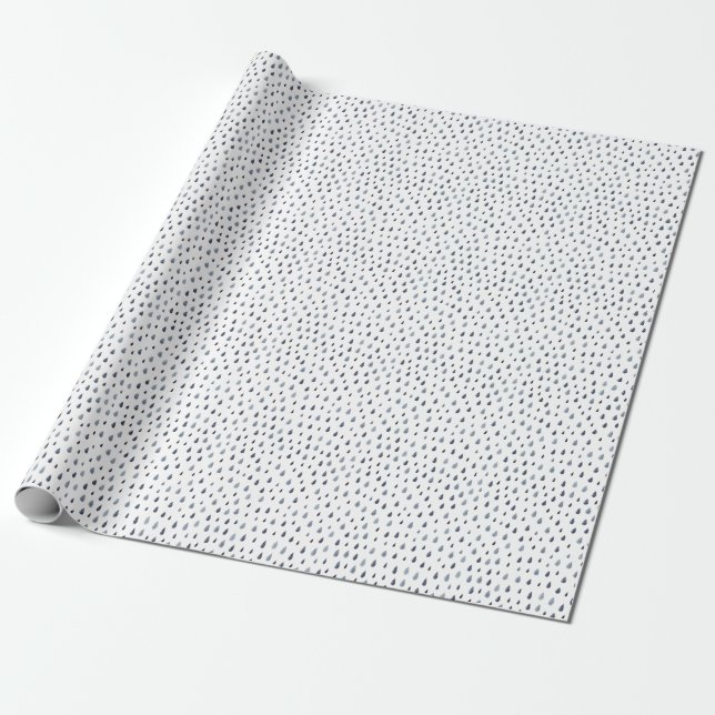 Vattenfärgstam, indigo sömlös mönster. presentpapper (Utrullad)
