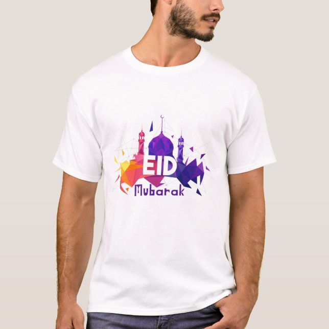 VattenfärgstänkEid Mubarak manar T-tröja T Shirt (Framsida)