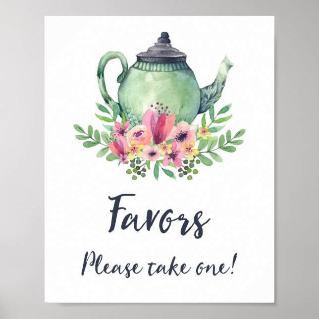 Vattenfärgste-kanna förmånsskylt poster (Framsidan)
