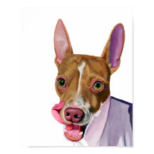 Vattenfärgsteckning, Hund Skriv ut