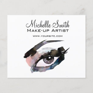 Vattenfärgstillägg i öga, makeup-branding flygblad