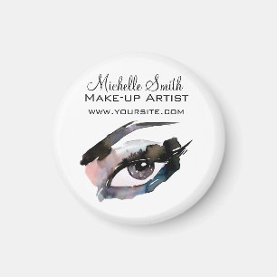 Vattenfärgstillägg i öga, makeup-branding magnet