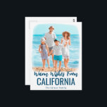 Vattenfärgstillstånd för Family Beach-fotojulkort Vykort<br><div class="desc">Vill du ha ett kort för familjstranden bild helgdag som är lätt och kustnära? Skicka personlig varmt önskemål på det här strandfotojulkortet från ställe med den här fantastisk painterlyeffekten. Du kan anpassa platsen, oavsett om det är en stad, stat eller favoritstrand! Den här designen fungerar från Florida till Hawaii, Kalifornien...</div>