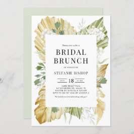 Vattenfärgstorkad Handflatan Löv, sommartid, Möhip Inbjudningar