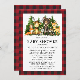 Vattenfärgsträdsdjur Babyskor Red Play Inbjudningar