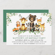 Vattenfärgsträdsdjur första födelsedag