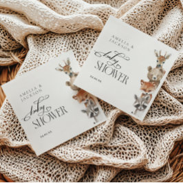 Vattenfärgsträdsdjur Modern babyskö Pappersservett