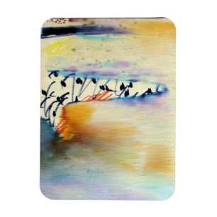 Vattenfärgstrand Magnet