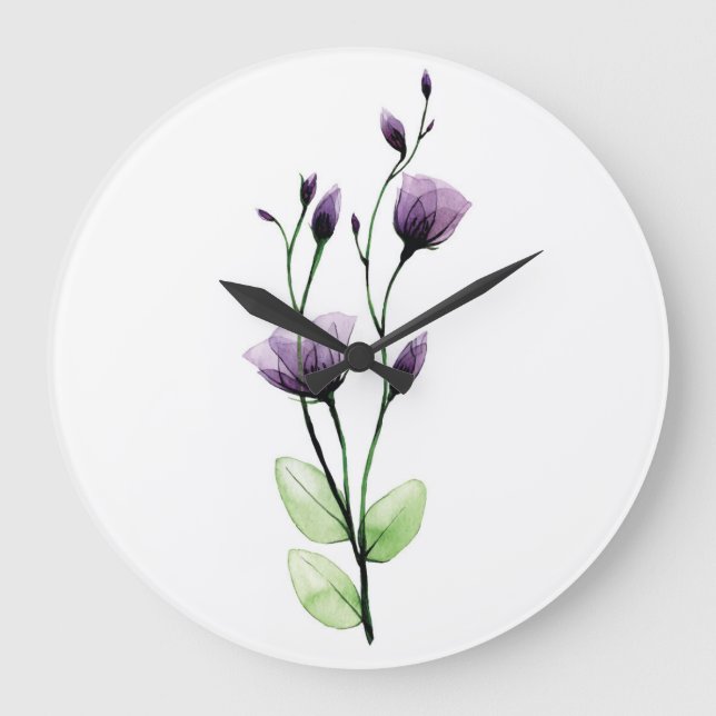 Vattenfärgstransparent vild ro-blomma stor klocka (Framsida)