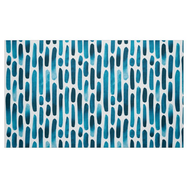Vattenfärgstreck 091121 - Cyan Blue Toned Fabric Tyg (Fat Quarter)