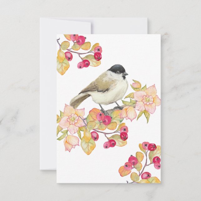 Vattenfärgstreck Tack Kort (Framsida)