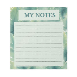 VattenfärgsTropical Löv Mönster Anteckningsblock