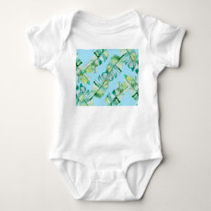 Vattenfärgstropiska löv, sömlös illustration. t shirt