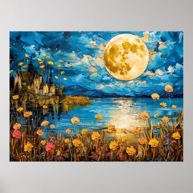 Vattenfärgstryck för abstrakt av fullt refl poster (Framsidan)