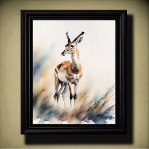 Vattenfärgstryck i Gazelle 5:4 Poster
