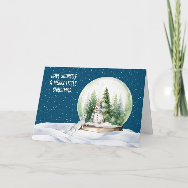 Vattenfärgstubinen och Snögubbe Helgkort (Framsida)