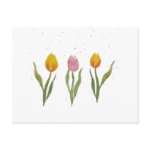 Vattenfärgstulips / Aquarell Tulpen