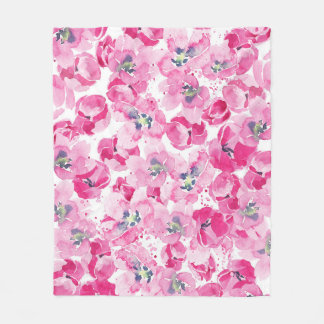 Vattenfärgstulor: handdragen kortdesign fleecefilt