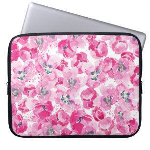 Vattenfärgstulor: handdragen kortdesign laptop fodral