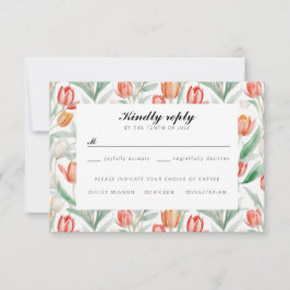 Vattenfärgstulpaner, bröllop OSA Kort