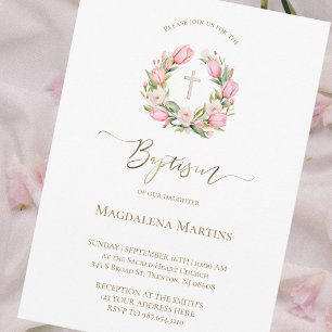 vattenfärgstulpaner för andning   Baptisminbjudan Inbjudningar