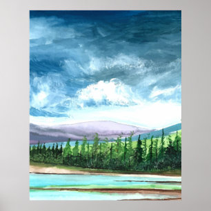 Vattenfärgstyp Poster