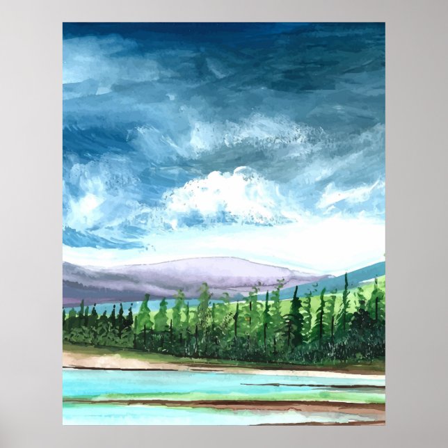 Vattenfärgstyp Poster (Framsidan)