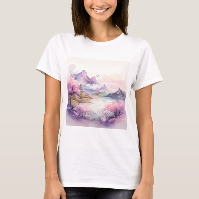 Vattenfärgstyp T Shirt (Framsida)