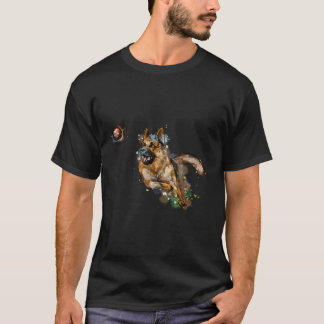 Vattenfärgstyska Shepherd for Alsatian Hundägare T Shirt