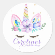 VattenfärgsUnicorn Sticker