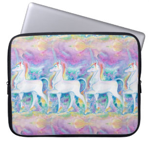 Vattenfärgsunicorns Laptop Sleeve