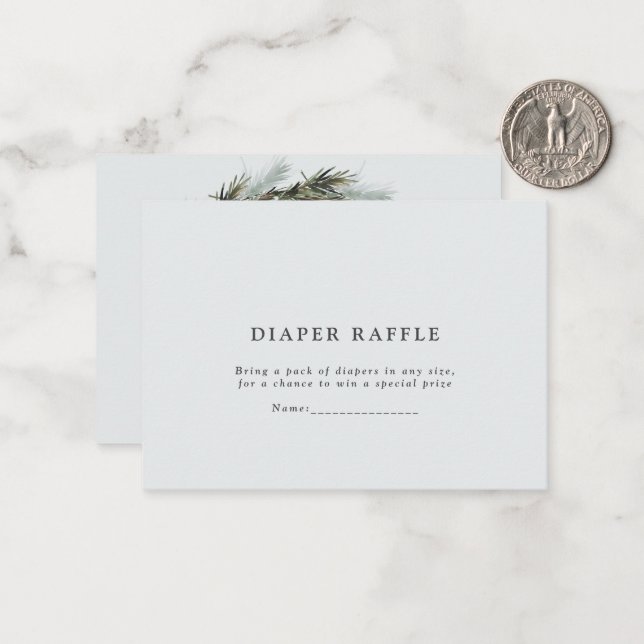 vattenfärgsutandning för babyduschdiskning anteckningskort (Fram/Back In Situ)