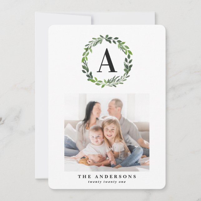 Vattenfärgsutandning multifoto julkort (Framsida)