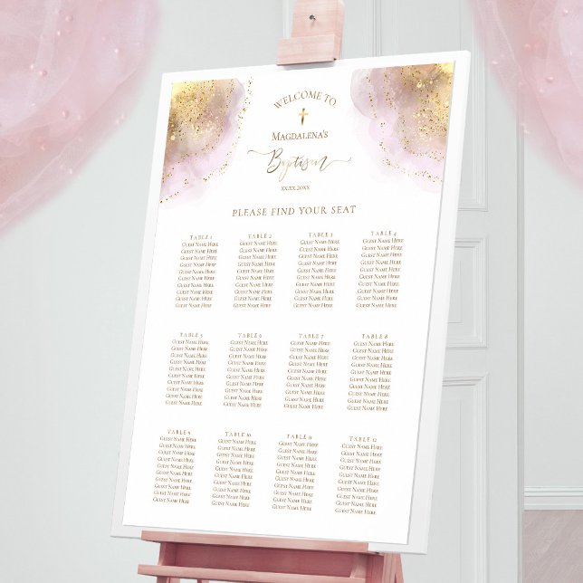 vattenfärgsutkast Baptismsätesdiagram för stänk Poster (Skapare uppladdad)