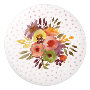 Vattenfärgsutkast, Blommigt Bouquet Design Knopp