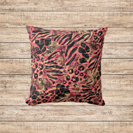 Vattenfärgsutskrift av Animal Safari Kudde