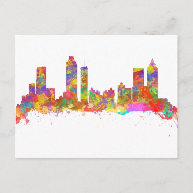 Vattenfärgsutskrift av Atlanta-skylten Vykort (Framsida)