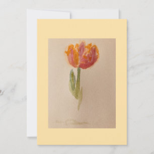 vattenfärgsutskrift av tulp! inbjudningar