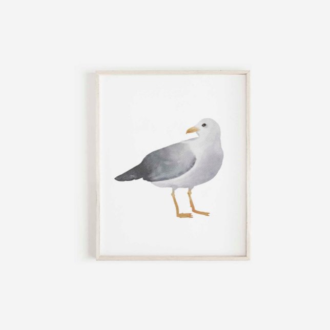 Vattenfärgsutskrift fiskmås poster (Skapare uppladdad)